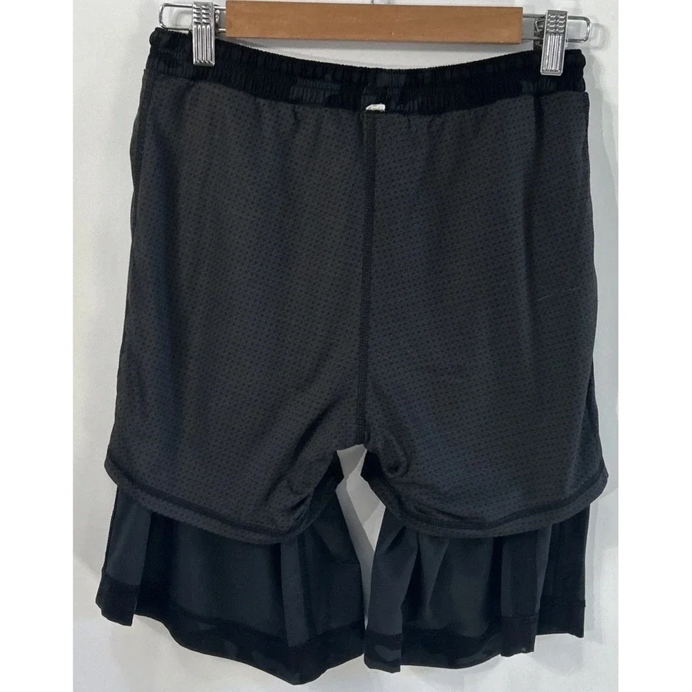 Lululemon Lined Pace Breaker Shorts Men's Medium Black Camo  9